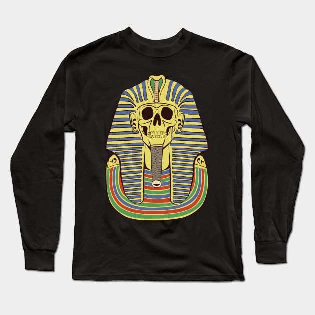 Skull Pharaoh Long Sleeve T-Shirt by funny_fuse